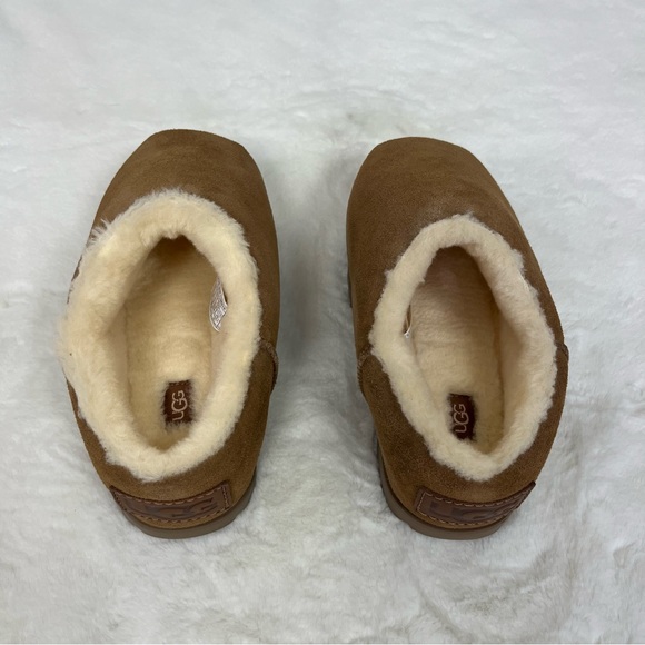 NWT UGG PUMPED SLIDES CHESTNUT BROWN SIZE 8 - Picture 12 of 16